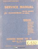 Cleereman-Cleereman DC 25\" 30\" Sliding Head Drilling Operation, Service & Parts Manual-DC-DC 25\"-DC 30\"-01